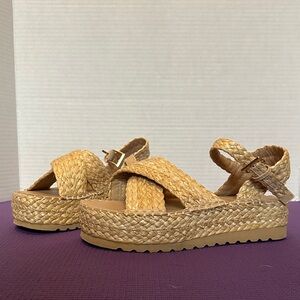 Matisse Woven Tan Espadrille Sandals